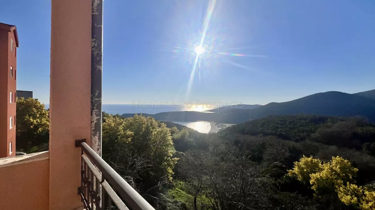 Spacious three bedroom apartment with stuuning sea views above jaz beach budva 13785 8